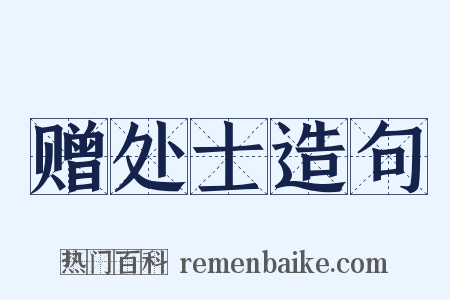 赠处士造句是什么意思的图片